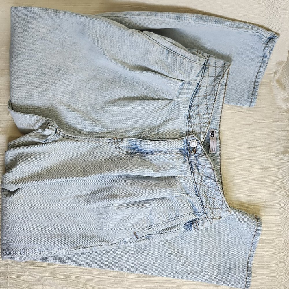So Good for Life Junior Light Blue Straight Leg Jeans w/Waist Detail, Size 7/28W